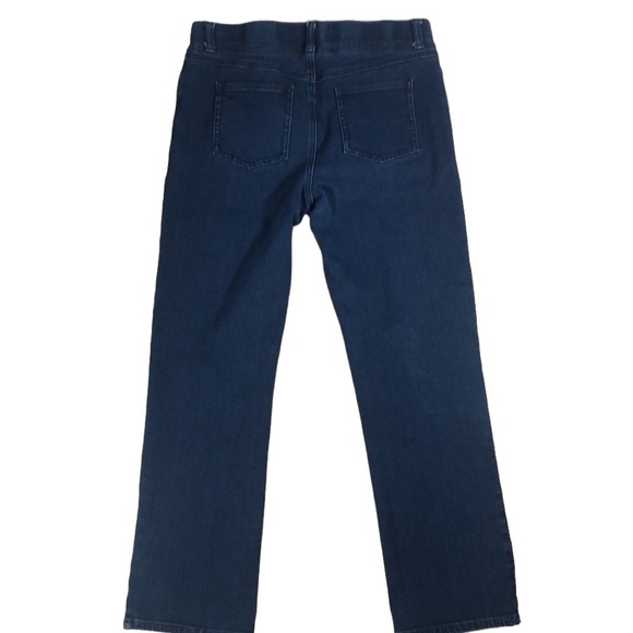 Betabrand Straight-Leg | 4-Pocket Pull On Yoga Denim Pant Medium, Short Petite - Picture 4 of 13